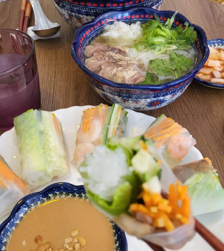  보라카이 쌀국수 맛집 '하노이포' 맑고 깔끔한 국물! 채소 통통 스프링롤, 필리핀 음식 보다 훨씬 맛남