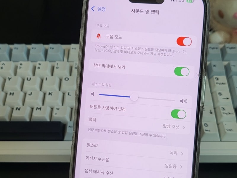 아이폰 무음 모드 진동 설정 방법 알람 키보드 설정까지 한 번에
