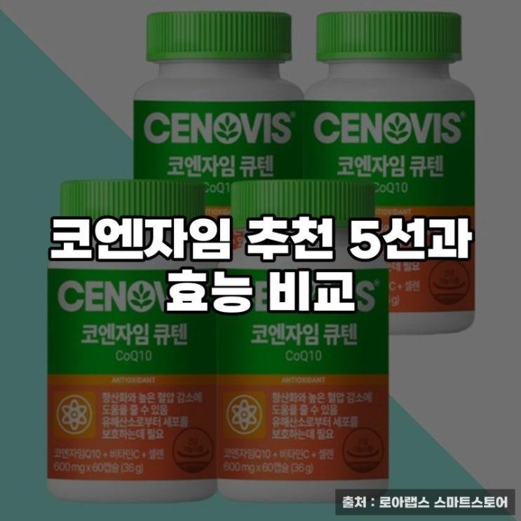 코엔자임 추천 5선과 효능 비교