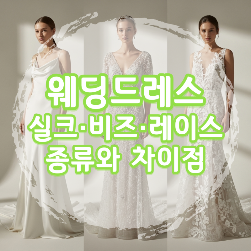 웨딩드레스 종류 정리｜소재별 실크·비즈·레이스 종류와 차이점