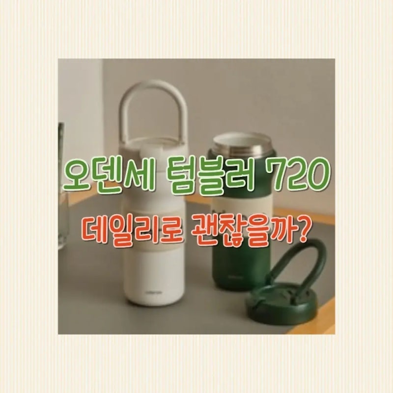 오덴세 텀블러 720 레고트 투웨이 루프 데일리로 들고 다녀도 괜찮을까?