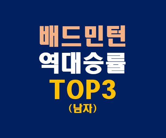 배드민턴 남자 단식 역대 <b>최고</b> 시즌 <b>승률</b> TOP3 <b>안세영</b> 시대 기준