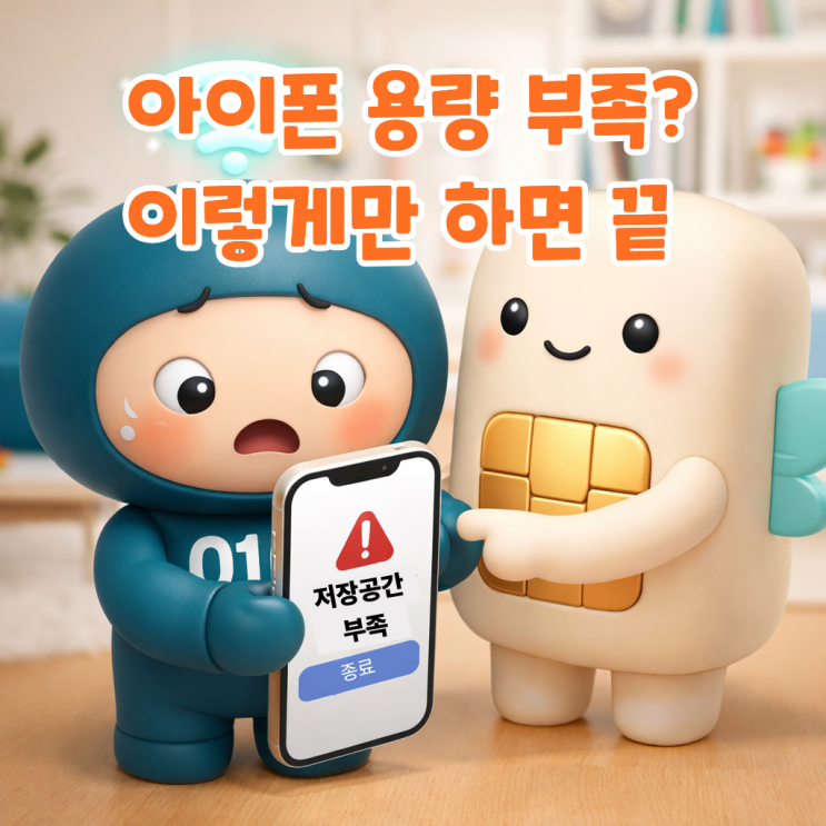  아이폰쓰다가 용량이 부족할 때 쉬운 정리 방법