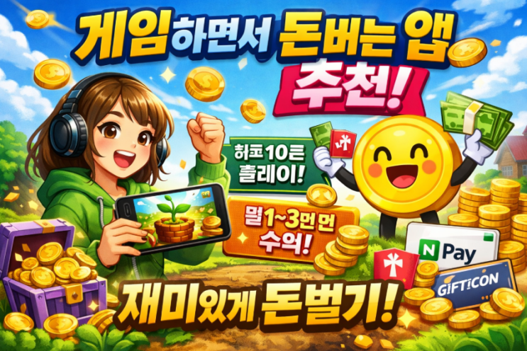  게임하면서 돈버는 앱 추천｜하루 10분 리워드 게임 후기
