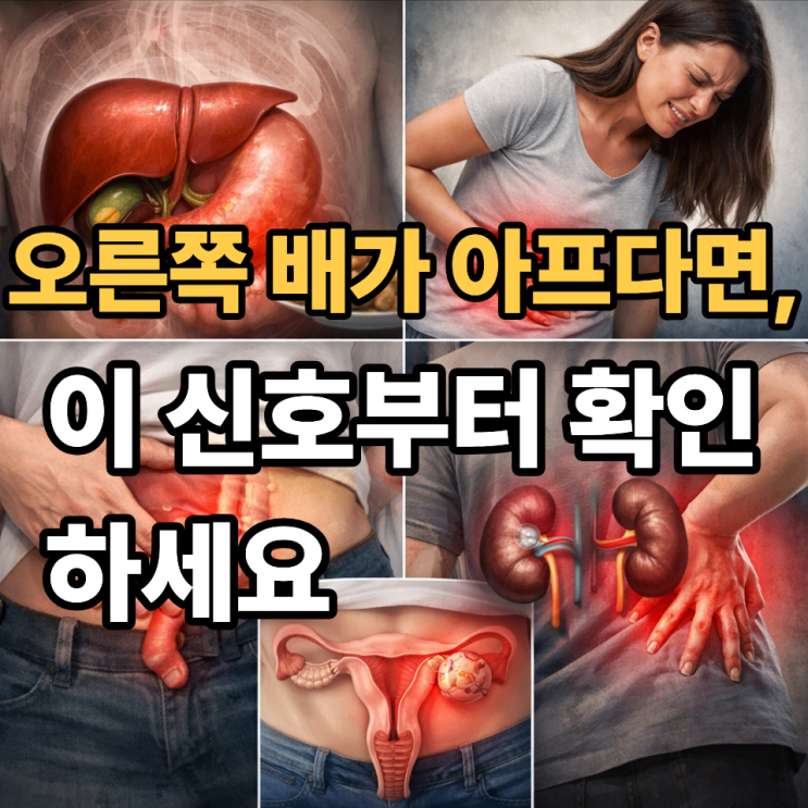   오른쪽 배 통증 원인 총정리 — 그냥 넘기면 위험할 수도 있습니다