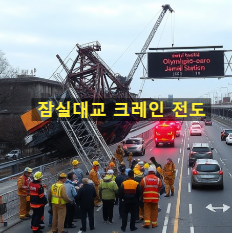 <b>잠실대교 크레인</b> 전도 <b>사고</b> 분석 도심지 건설 현장 안전 관리의... 