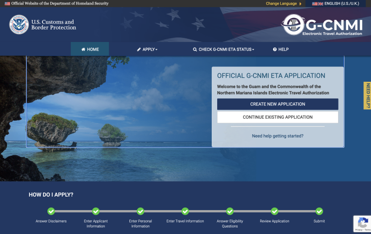  [USA:GUAM:입국준비]괌 G-CNMI ETA | 온라인 입국신고서 작성 방법 정리