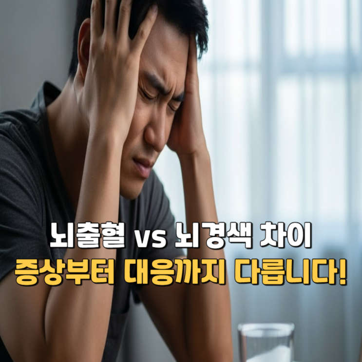  뇌출혈 vs 뇌경색 차이, 증상부터 대응까지 다릅니다!