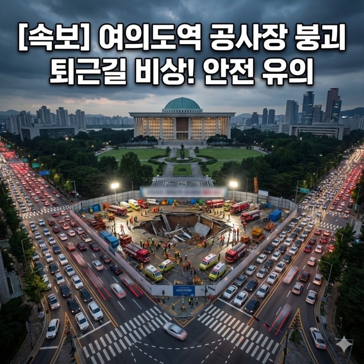  [긴급 속보]여의도역 신안산선 붕괴 사고 현황: 퇴근길 교통 통제 및 우회로 실시간 정리