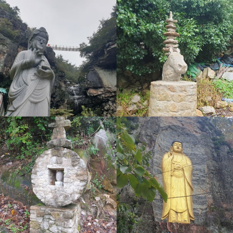  경남 고성 비 오는 날 가볼만한곳 구절산 폭포암 출렁다리 사찰 여행