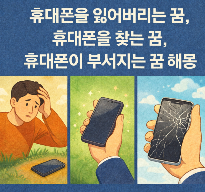 휴대폰을 잃어버리는 꿈, 휴대폰을 찾는 꿈, 휴대폰이 부서지는 꿈 의미 정리