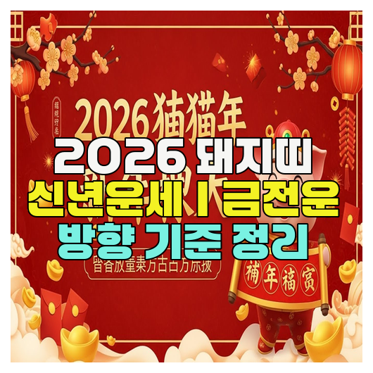  2026 돼지띠 신년운세｜금전운 방향 기준 정리