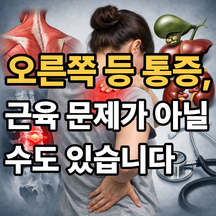   오른쪽 등 통증, 단순 근육통 아닐 수도 있습니다