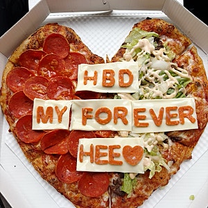 [부산/레터링피자]남자친구 ,여자친구 생일케이크 ,기념일 신박한 레터링 케이크, 피자레터....