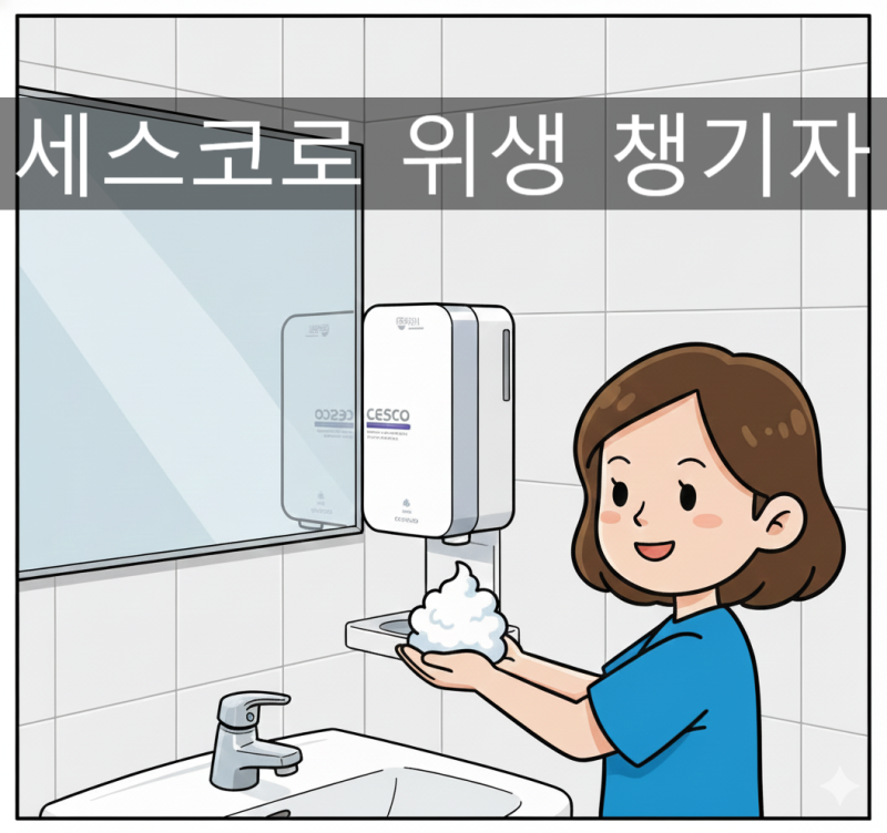 자동손세정제 비누 거품형 폼타입 디스펜서 선택! 세스코 핸드제닉 후기
