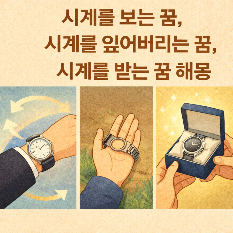시계를 보는 꿈, 시계를 잃어버리는 꿈, 시계를 받는 꿈 의미 정리