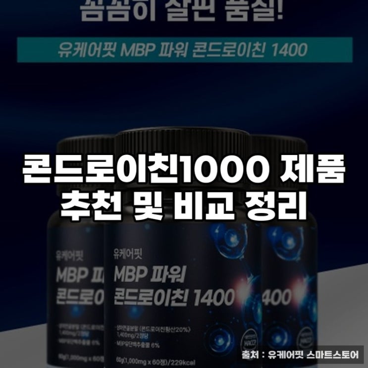 콘드로이친1000 제품 추천 및 비교 정리