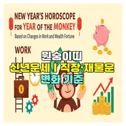  원숭이띠 신년운세｜직장·재물운 변화 기준