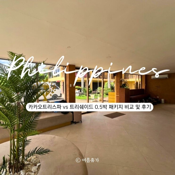  세부 0.5박 새벽 입국패키지 카카오트리스파 마사지 가격 이용 후기 트리쉐이드 비교