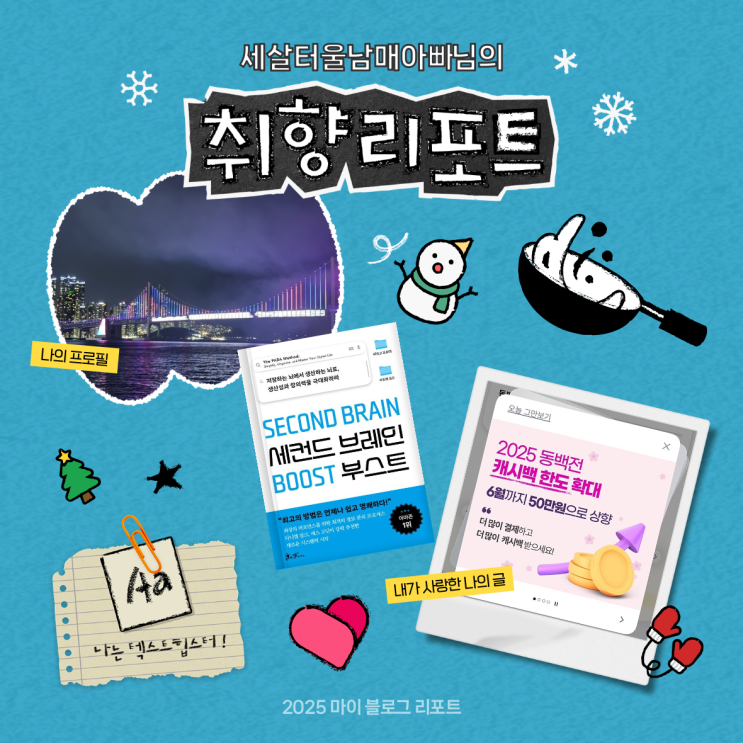  [2025 마이 블로그 리포트] 데이터로 채워보는 내 블로그 취향 리포트