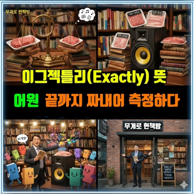   이그젝틀리(Exactly) 뜻 무게로 헌책방 중고서점 스타일로?! 헌책 중고책 팔기, 중고책판매 ️