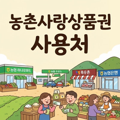 농촌사랑상품권 어디서 쓰나? 사용처·교환 절차 안내
