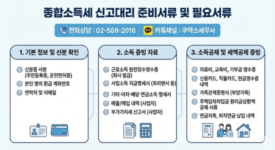  종합소득세 신고대리 준비서류 및 필요서류 2026년
