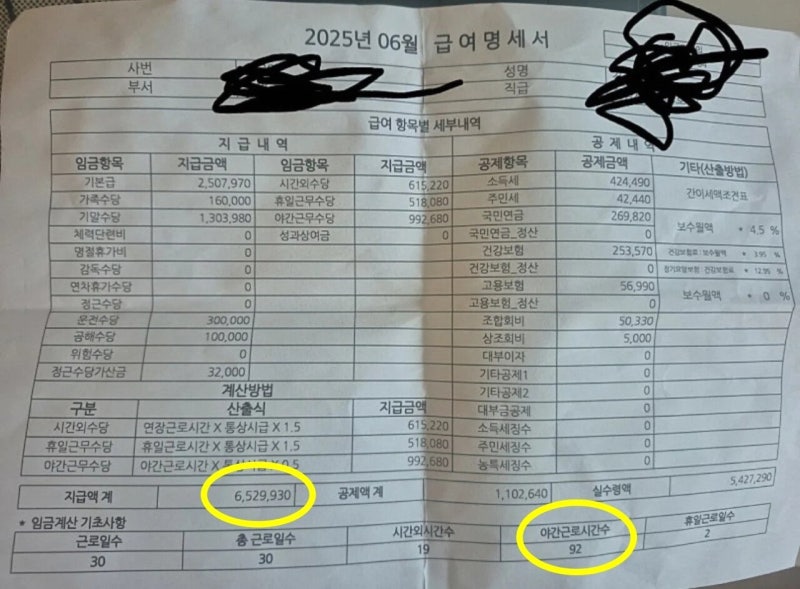 월 540만 원의 배신… 92시간 야근에 갈아 넣은 2025년 환경미화원 실수령액의 실체를 폭로합니....