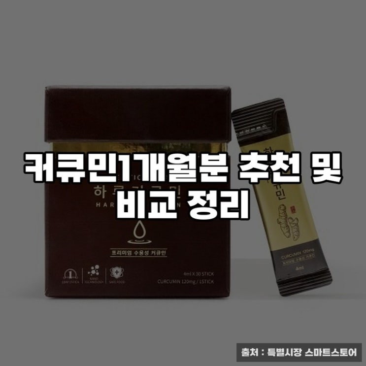  커큐민1개월분 추천 및 비교 정리