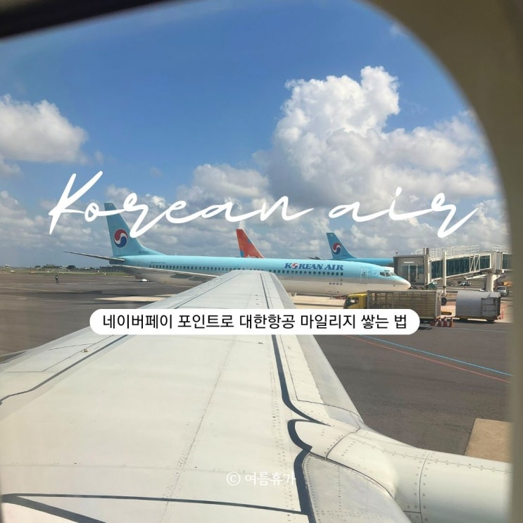  네이버 포인트로 대한항공 마일리지 쌓는 법 전환 방법