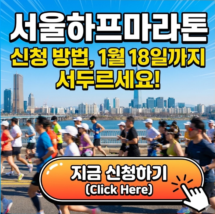  서울하프마라톤 2026 신청 방법, 1월 18일까지 서두르세요