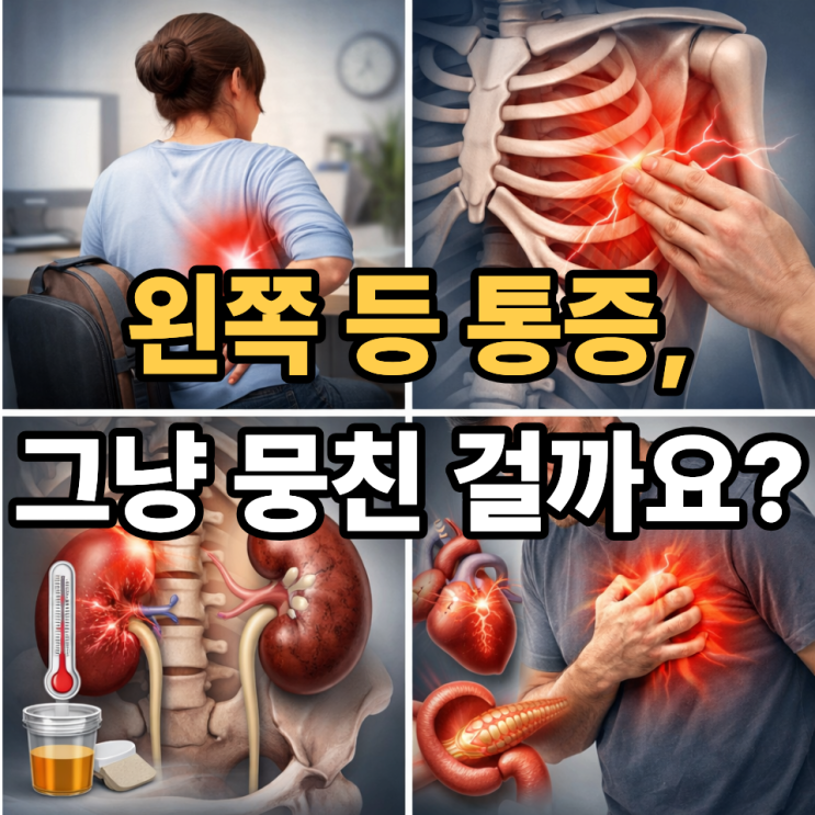   왼쪽 등 통증 원인, 단순 근육통 아닐 수 있습니다