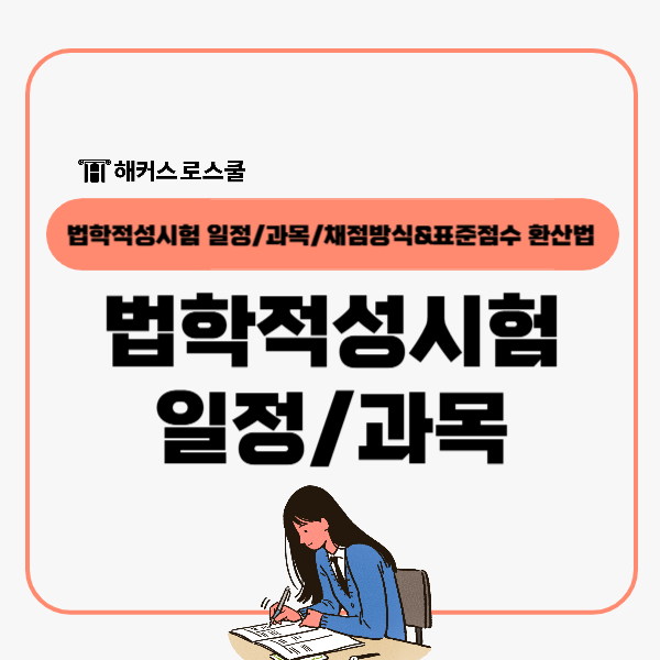  법학적성시험 일정 과목 2027, 채점방식 표준점수 환산법