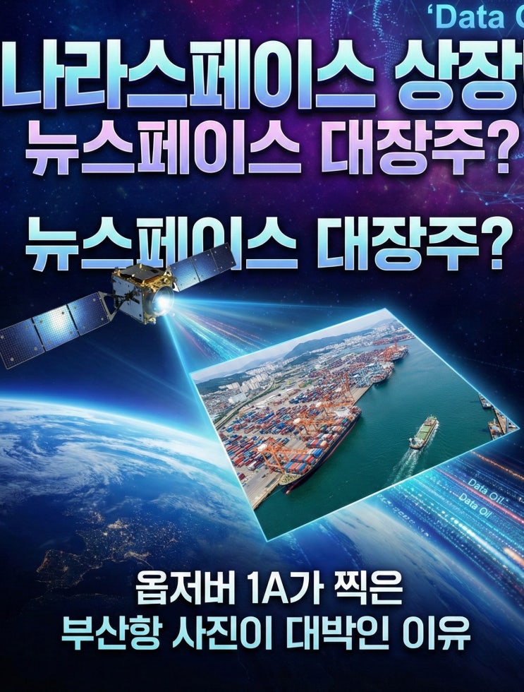  나라스페이스 상장! 옵저버 1A가 찍은 부산항 사진이 대박인 이유 (ft. 뉴스페이스 대장주?)