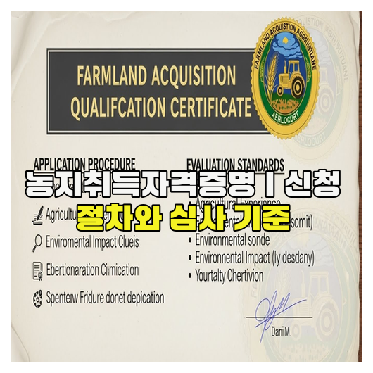  농지취득자격증명｜신청 절차와 심사 기준