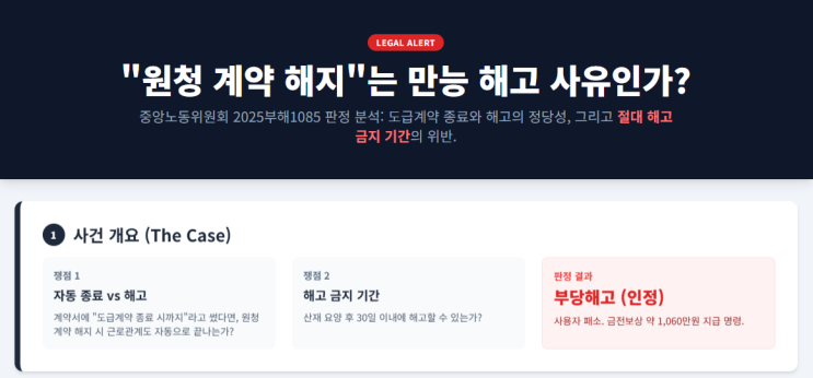  "원청 계약 끝났으니 나가라?" - 도급계약 해지와 해고