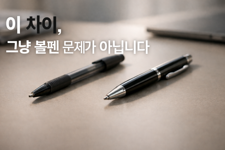  각인 볼펜, 왜 아무거나 하면 안 될까? 판촉 효과가 갈리는 진짜 이유