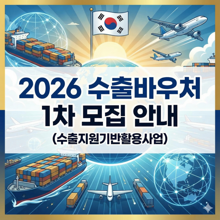 2026 수출바우처(수출지원기반활용사업) 1차 모집 안내