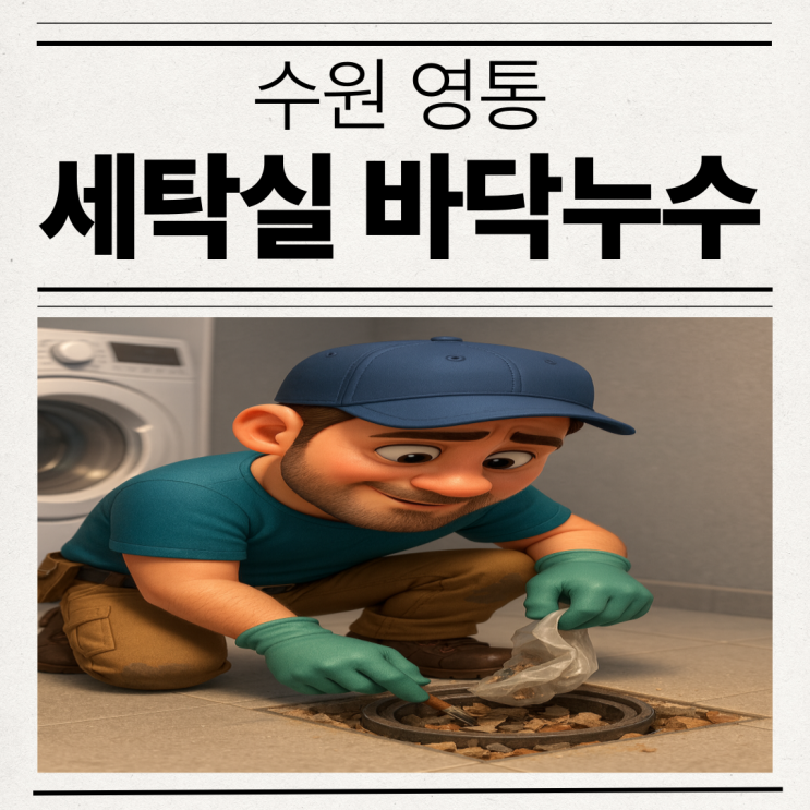  수원 아파트누수 세탁실 바닥 물이 샌다면 전문업체와 상의하세요!