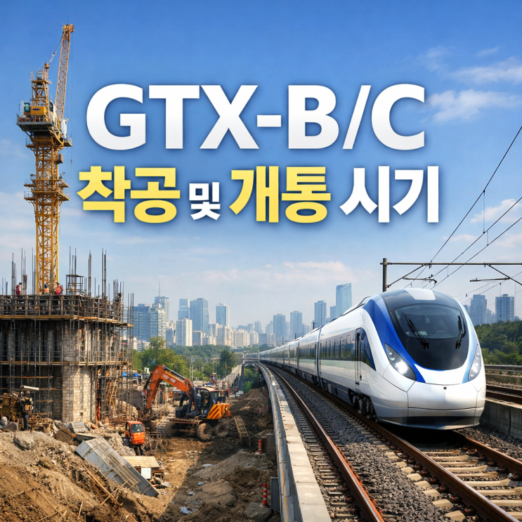  GTX-B/C 착공 및 개통 시기 수혜 지역 전망 (인천 의정부 상록수 집값 상승 타이밍)