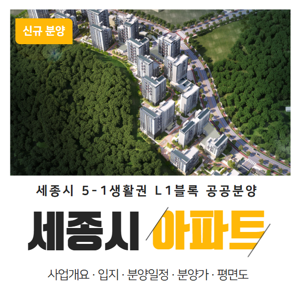  세종시 5-1생활권 L1블록 공공분양 청약 조건 정리