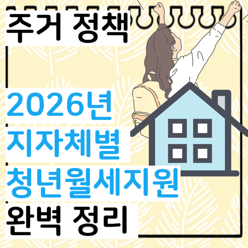 청년월세지원 2026, 지자체 정리