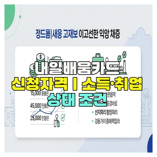  내일배움카드 신청자격｜소득·취업 상태 조건