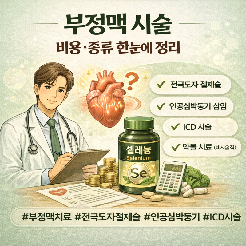 부정맥 시술 비용 종류, 얼마나 들까?
