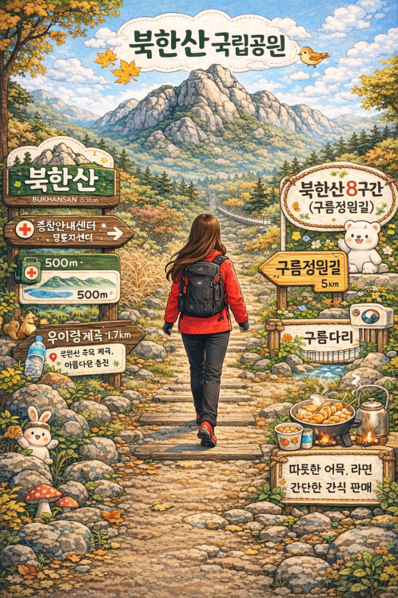 북한산 둘레길8구간 구름정원길 초보자 추천코스 2시간 소요