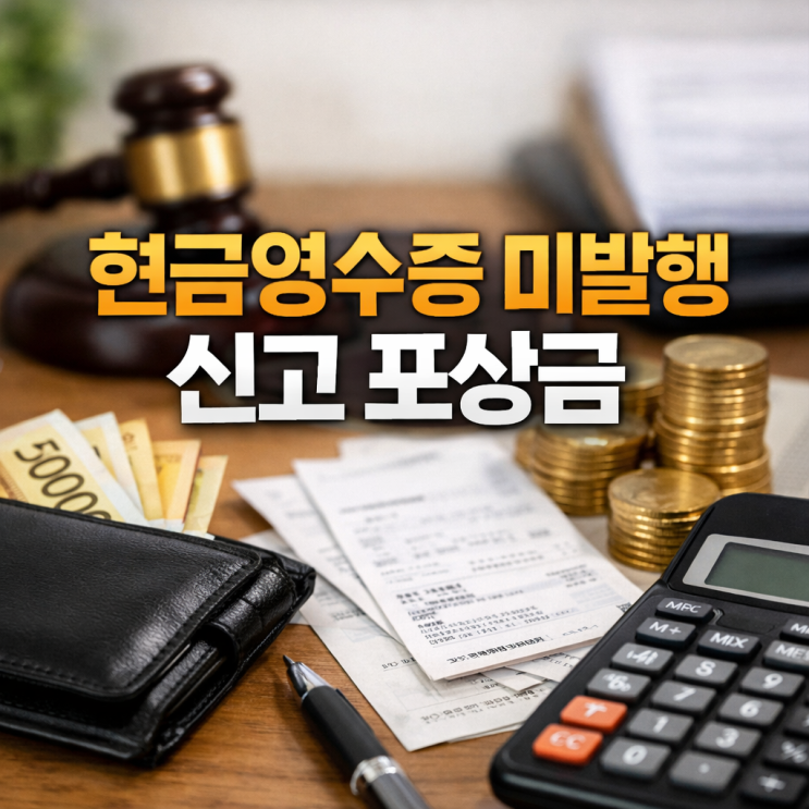 현금영수증 미발행 신고 포상금 홈택스 거부 신고 방법 (가산세 20% 세테크)