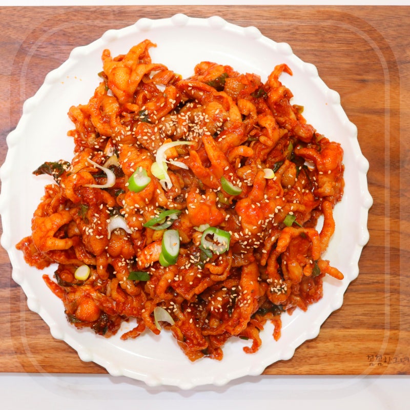 무뼈닭발볶음 만드는법, 무뼈닭발 1kg 레시피!