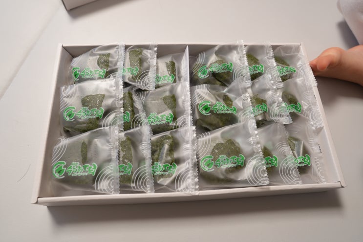  정선 수리취떡 맛집 아리아리떡사랑 밥알찹쌀떡 1BOX 택배 수령 및 식사대용 후기
