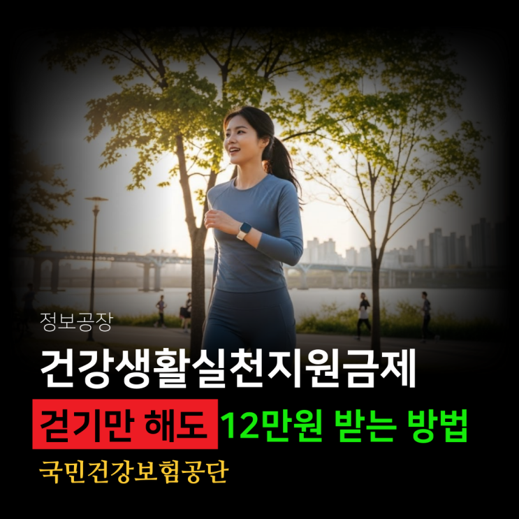  건강생활실천지원금제 | 걷기만 해도 12만 원 받는 방법