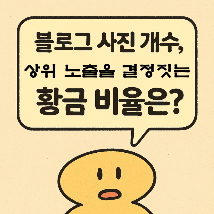  블로그 사진 개수, 상위 노출을 결정짓는 황금 비율은?